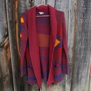 Lucky Brand Sweater Size Medium: Red, Blue, Gold